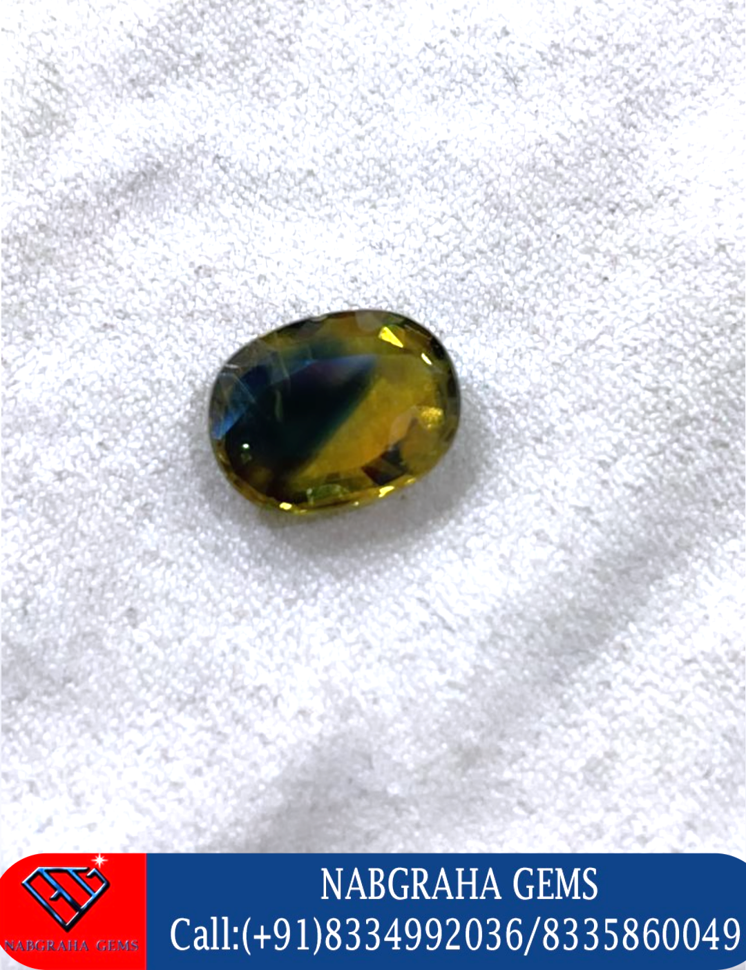 Natural Pitambari-Neela/Yellowish-Blue Sapphire[BANGKOK]