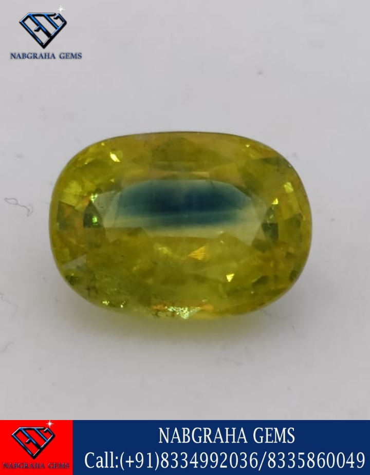Natural Pitambari-Neela/Yellowish-Blue Sapphire[BANGKOK]